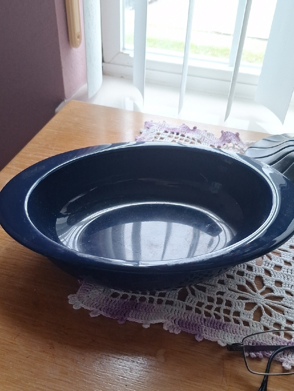 Vista Alegre White Ceramic Cook & Serve Plate with Black Logo